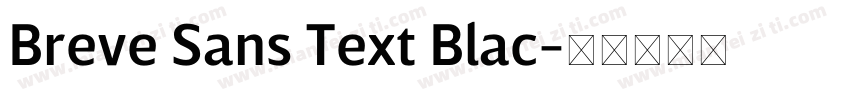 Breve Sans Text Blac字体转换